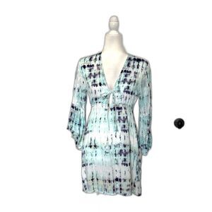 Blue Island Size Small Woman's Flutter-Sleeve Top, Minidress, or Coverup